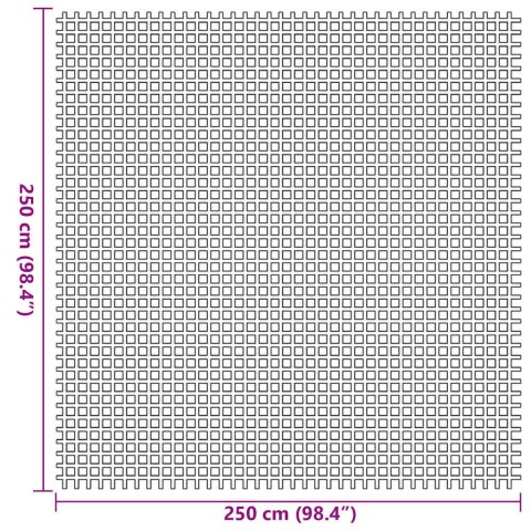 VidaXL Dywan pod namiot Antracyt 250 x 250 cm Poliester