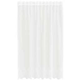 VidaXL Firanka Koronkowa z zasłonami Biały 150 x 240 cm Poliester