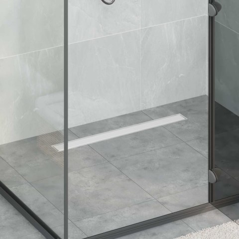 ODPŁYW PRYSZNICOWY2W1 Z SYFONEM 360° SREBRNY 70CM