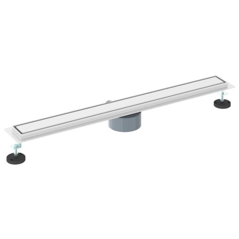 VidaXL Odpływ prysznicowy 2 w 1 z syfonem 360° Srebrny 80 cm