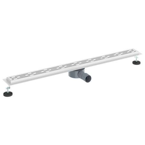 VidaXL Odpływ prysznicowy 362 stopni z designem linii Srebrny 100 cm