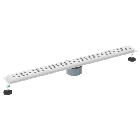 VidaXL Odpływ prysznicowy 362 stopni z designem linii Srebrny 100 cm