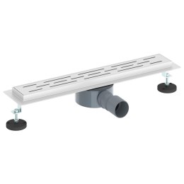 VidaXL Odpływ prysznicowy 362 stopni z designem linii Srebrny 50 cm