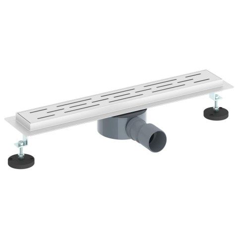 VidaXL Odpływ prysznicowy 362 stopni z designem linii Srebrny 50 cm