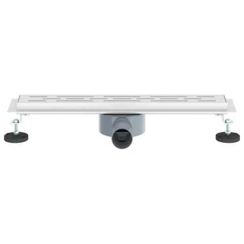 VidaXL Odpływ prysznicowy 362 stopni z designem linii Srebrny 50 cm