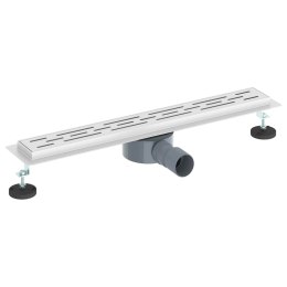 VidaXL Odpływ prysznicowy 362 stopni z designem linii Srebrny 60 cm