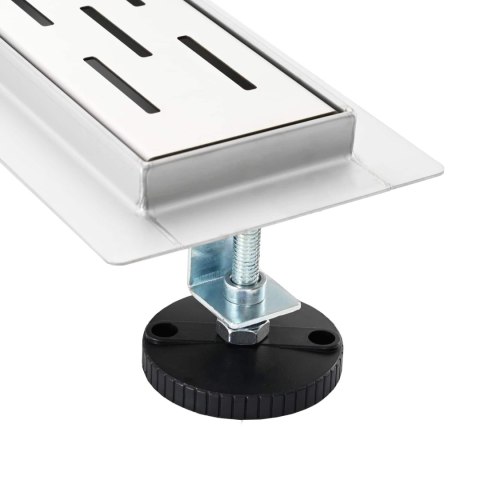 VidaXL Odpływ prysznicowy 362 stopni z designem linii Srebrny 60 cm