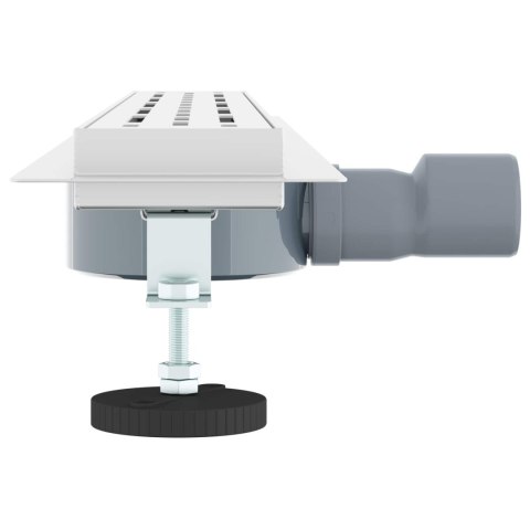 VidaXL Odpływ prysznicowy 362 stopni z designem linii Srebrny 70 cm