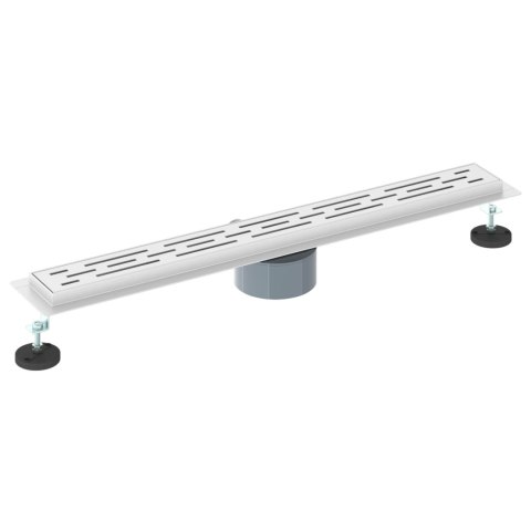 VidaXL Odpływ prysznicowy 362 stopni z designem linii Srebrny 70 cm