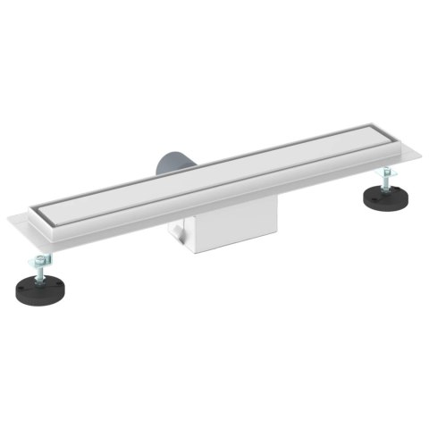 VidaXL Odwodnienie prysznicowe z osłoną szklaną Srebrny 50 cm