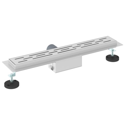 VidaXL Odwodnienie prysznicowe z osłoną szklaną Srebrny 50 cm