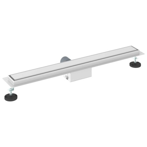 VidaXL Odwodnienie prysznicowe z osłoną szklaną Srebrny 70 cm