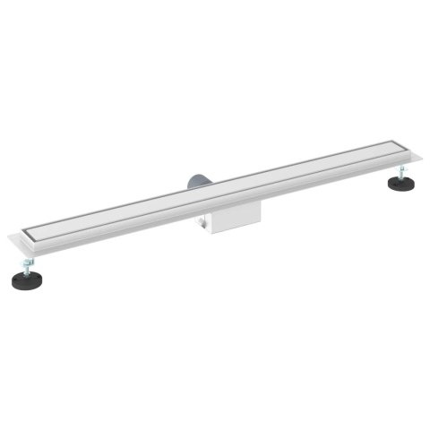 VidaXL Odwodnienie prysznicowe z osłoną szklaną Srebrny 90 cm