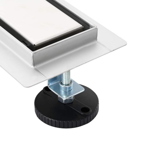 VidaXL Odwodnienie prysznicowe z osłoną szklaną Srebrny 90 cm