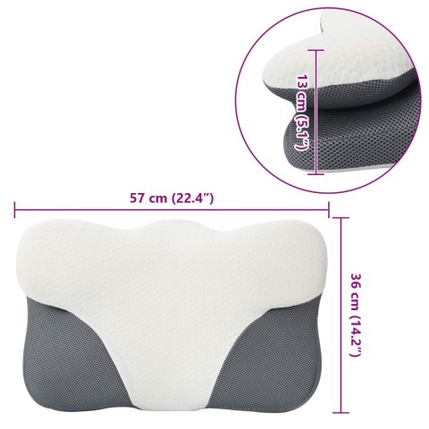 VidaXL Poduszka z poduszką Biały 59 x 38 x 14 cm Poliester