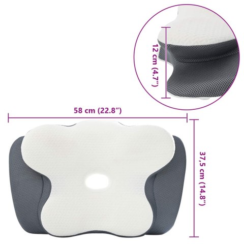 VidaXL Poduszka z poduszką Biały 60 x 37 x 13 cm Poliester