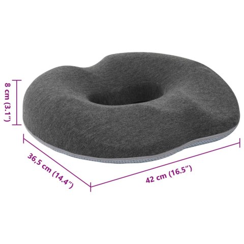 VidaXL Poduszka z poduszką Ciemnoszary 42 x 37 x 8 cm bawełna