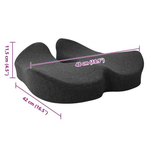 VidaXL Poduszka z poduszką Ciemnoszary 50 x 43 x 10 cm bawełna