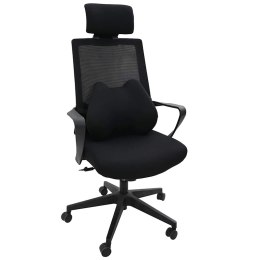 VidaXL Poduszka z poduszką Czarny 42 x 32 x 14 cm Poliester