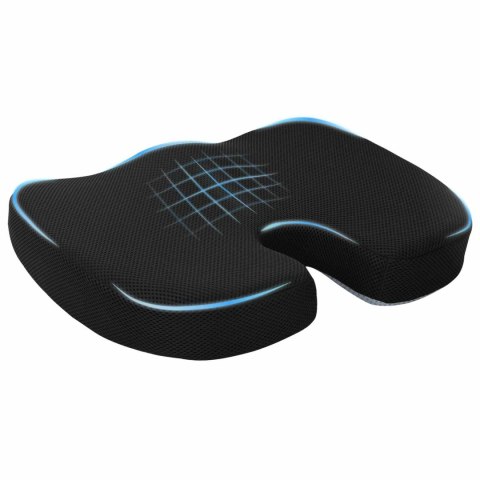 VidaXL Poduszka z poduszką Czarny 46 x 38 x 8 cm Siatka