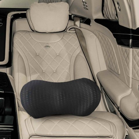 PODUSZKA Z PODUSZKĄ CZARNY 47X24X13CM 4D SIATECZKA