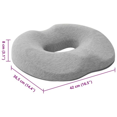 PODUSZKA Z PODUSZKĄ JASNOSZARY 42X37X8CM BAWEŁNA