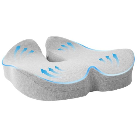 VidaXL Poduszka z poduszką Jasnoszary 50 x 43 x 10 cm bawełna