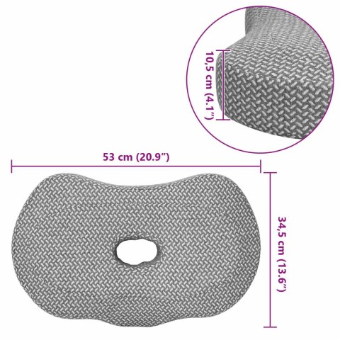 PODUSZKA Z PODUSZKĄ SZARY 55X36X10CM POLIESTER