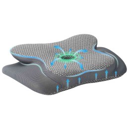 VidaXL Poduszka z poduszką Szary 60 x 37 x 13 cm Poliester