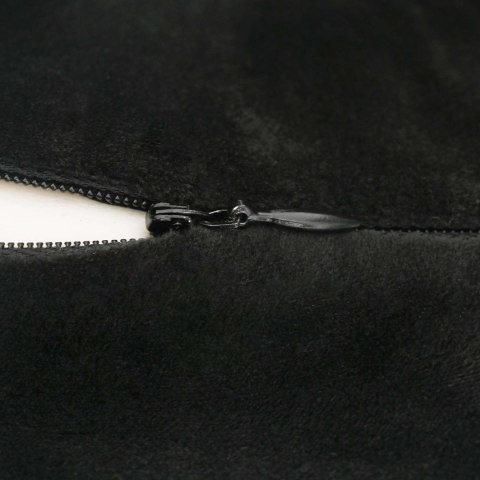 VidaXL Poduszka z poduszką Z regulacją Czarny 28 x 25 x 14 cm Aksamit