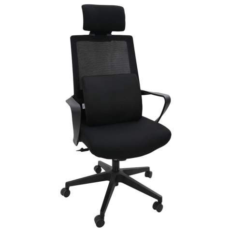 VidaXL Poduszka z poduszką Z regulacją Czarny 34 x 31.5 x 12 cm Siatka