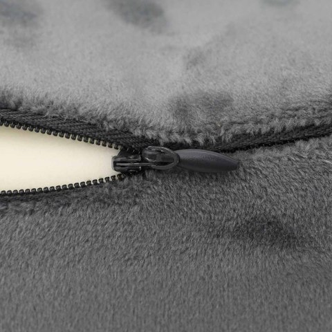 VidaXL Poduszka z poduszką Z regulacją Szary 28 x 25 x 14 cm Aksamit