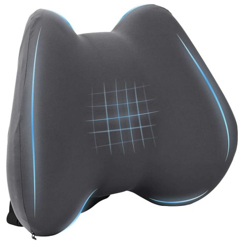 PODUSZKA Z PODUSZKĄ Z REGULACJĄ SZARY 42X32X14CM POLIESTER