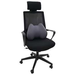 VidaXL Poduszka z poduszką Z regulacją Szary 42 x 32 x 14 cm Poliester