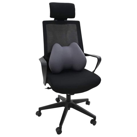 PODUSZKA Z PODUSZKĄ Z REGULACJĄ SZARY 42X32X14CM POLIESTER