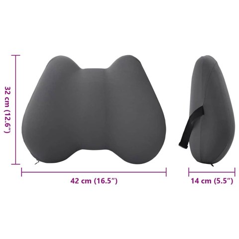 PODUSZKA Z PODUSZKĄ Z REGULACJĄ SZARY 42X32X14CM POLIESTER