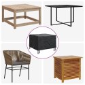 VidaXL Pokrowiec na meble ogrodowe Czarny 60 x 60 x 45 cm Tkanina 210D