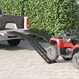 VidaXL Rampa załadunkowa 2 pcs Czarny 222 x 29 x 14 cm Aluminium