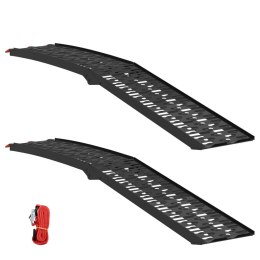 VidaXL Rampa załadunkowa 2 pcs Czarny 222 x 29 x 14 cm Aluminium