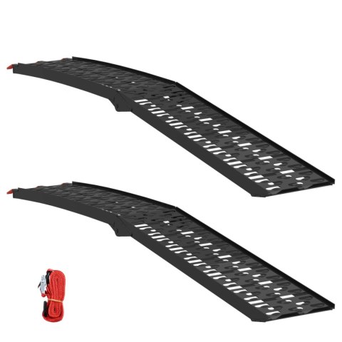 RAMPA ZAŁADUNKOWA 2 SZT CZARNY 222X29X14CM ALUMINIUM