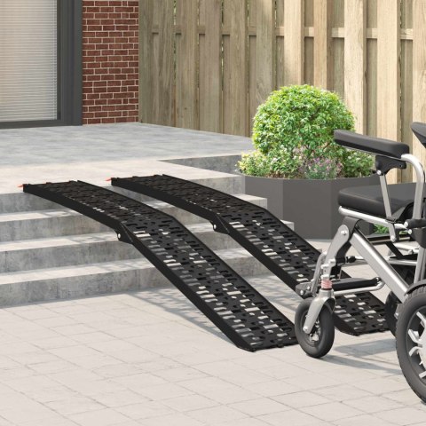 RAMPA ZAŁADUNKOWA 2 SZT CZARNY 222X29X14CM ALUMINIUM