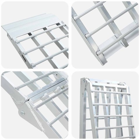 RAMPA ZAŁADUNKOWA SREBRNY 230X44X13CM ALUMINIUM