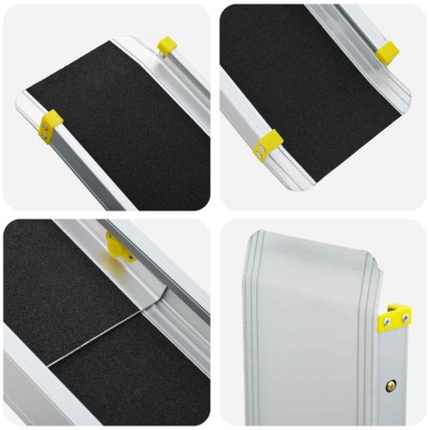 RAMPY DLA WÓZKÓW 2 SZT CZARNY 152X19X5,5CM ALUMINIUM