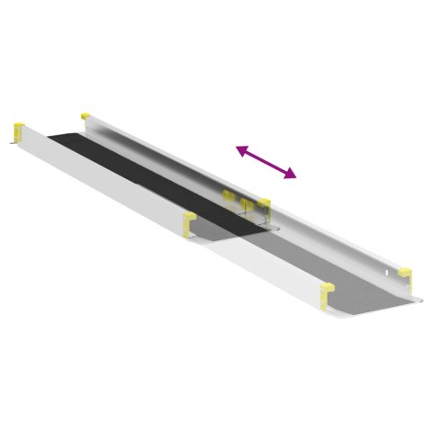 RAMPY DLA WÓZKÓW 2 SZT CZARNY 152X19X5,5CM ALUMINIUM
