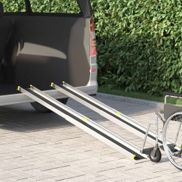 VidaXL Rampy dla wózków 2 pcs Czarny 213,5 x 19,5 x 5,5 cm Aluminium