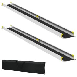 VidaXL Rampy dla wózków 2 pcs Czarny 213,5 x 19,5 x 5,5 cm Aluminium