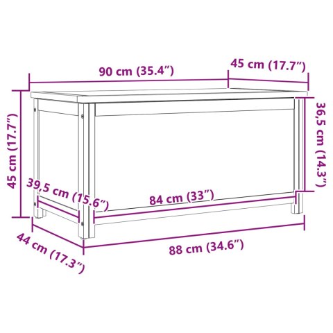 VidaXL Skrzynia do przechowywania Gładki
