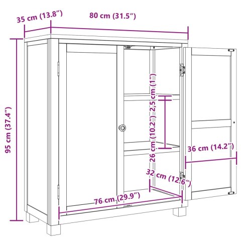 SZAFKA BRĄZOWA 80X 35X 95CM