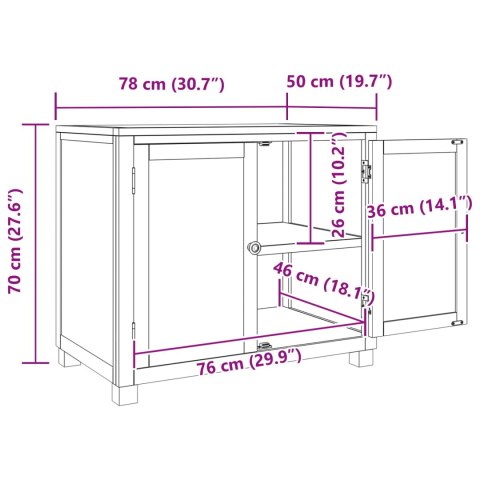 SZAFKA BRĄZOWA 80X 50X 70CM