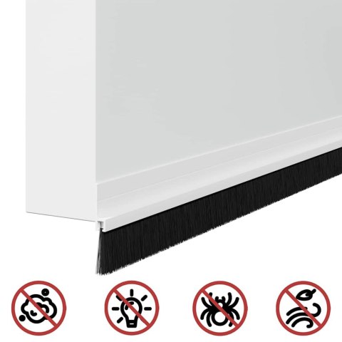 VidaXL Szczotki uszczelniające do drzwi samoprzylepne 2 pcs Biały